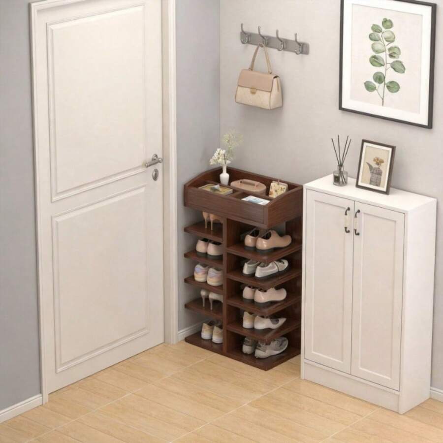 1 Piece Multi-Layer Simple Shoe Storage Rack, Sturdy & Durable Space ...