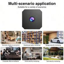 1 pieza Mini Cámara Espía Oculta, Compatible con WiFi Inalámbrico, Visión Nocturna, Detección de Teléfono, Visualización en Teléfono, Full HD, Adecuada para del Hogar/Oficina - Negro - Ver 5