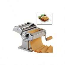 Taylor & Brown 5 In 1 Heavy Duty Stainless Steel Professional Fresh Pasta Lasagne Spaghetti Tagliatelle Maker Machine, Manual Operation, 9 Thickness Settings, Removable Handle, Compact Design - Silver - View 5