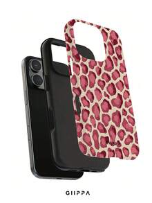 GIIPPA 1pc Pink Leopard Print Design, Phone 17 Pro Max Phone Case, Compatible With Phone 16 Pro Max, 15 Pro Max, 14 Pro Max, Korean-Style High-End Fashionable And Fun Phone Case, Compatible With 11/12/13/14/15/16 Pro Max Plus, Elegant Design Suitable For Men And Women, Perfect Gift For Girlfriend On Christmas, Valentine's Day, Easter, Wedding Season And Birthday! - Multicolor - View 2