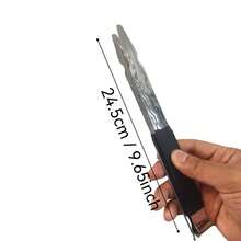 Insulated Handle, Hookah Carbon Clip, Black Handle Design | Textured Handle, Universal Size, - one-size - View 7