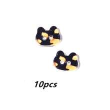10pcs/20pcs Resin 1.3cm Random Mixed Color Cute Cartoon Shaped Cat Two-Hole Buttons DIY Hand-Sewn Cardigan Shirt Dress Hair Accessory Clothing Decoration Buttons - 1# 10pcs Random Mixed Color - View 13