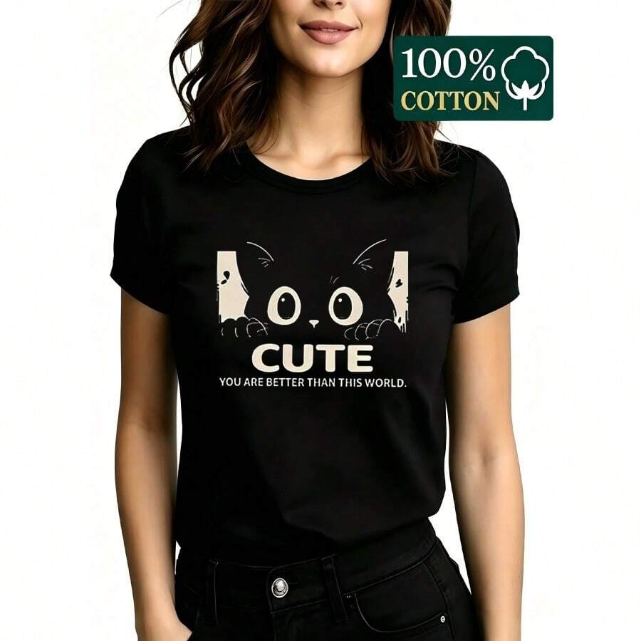 Women T-Shirts - 黑色 - 查看 1