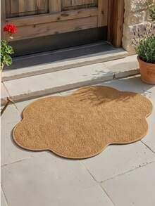 1pc Spring/Summer Best-Selling Solid Color Semi-Circle Wavy Shaped Rug, Bathroom Mat, Bathroom Carpet, Door Mat, Small Rug, Carpet, Small Rug, Floor Mat, Home Decor, Area Rug, Outdoor Mat, Home Decor, Area Carpet, Bedroom Carpet, Washable Carpet - Multicolor - View 1
