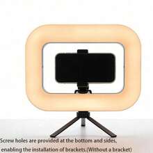Rechargeable Portable Selfie Ring Light, Phone Video Stabilizer, Built-In Battery, 3 Color Temperature Modes, 360° Panoramic Shooting, Adjustable Clip, Multi-Interface Expansion, Suitable For Photography And Video Recording, Perfect Gift For Friends - 1PC - View 8