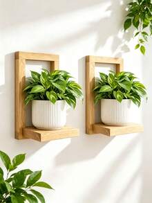 Wall Plant Holder, Wall Decor, Plant Holder, Flower Display, Wall Shelf, Potted Plant Holder - Multicolor - View 3