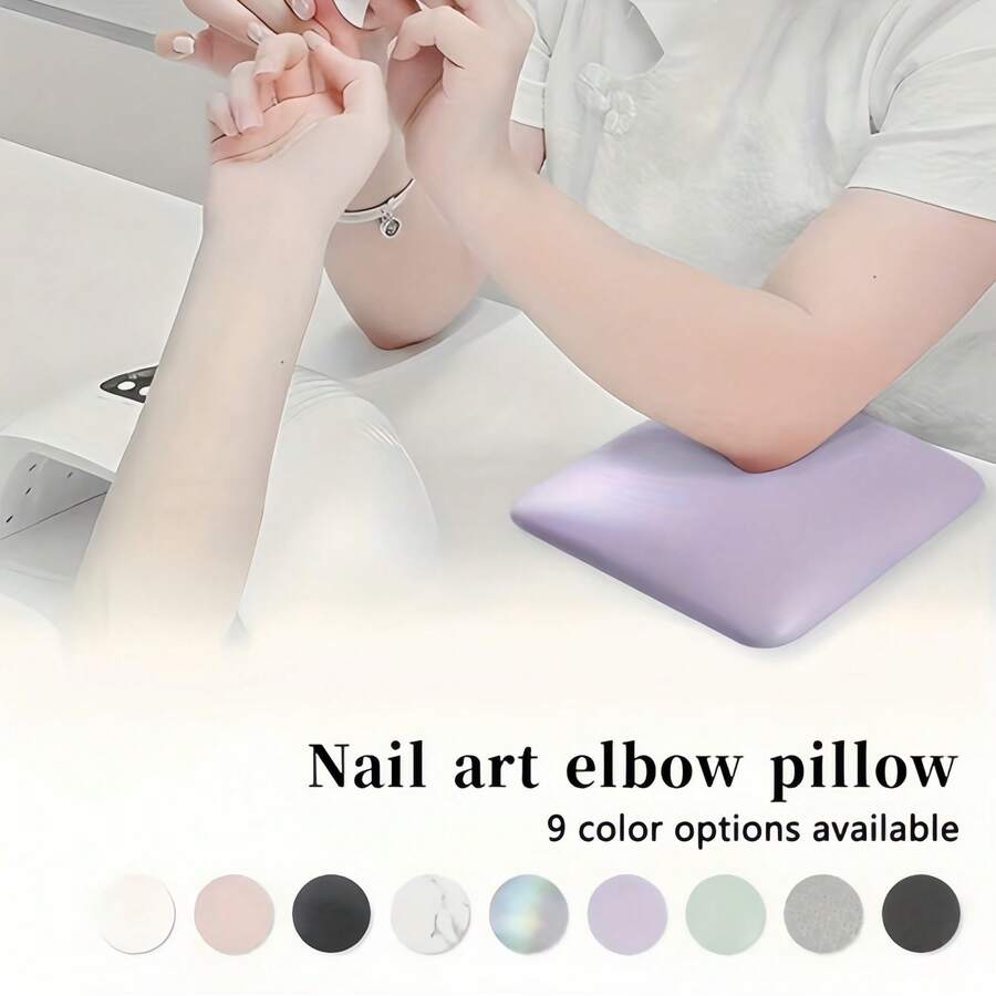 2 pièces/1 pièce Coussin de coude pour l'art des ongles, coussin de main confortable, tapis de coude, support de coude, tapis de protection des ongles, outils d'art des ongles, support de coude pour artiste des ongles, support de coude doux pour artiste des ongles, support de bras pour artiste des ongles, violet, rose, noir, blanc, café, gris, outils de maquillage des ongles en matériau PU, coussin de main, tapis de repose-bras pour l'art des ongles, tapis de support de coude confortable, convient aux salons de manucure et aux studios à domicile