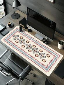 1pc Bohemian Geometric Pattern Table Mat, Carpet Game Mouse Mat, With Non-Slip Base And Lock Edge, Multi-Size Selection, Can Be Used For Room Decoration Back To School Office - View 1