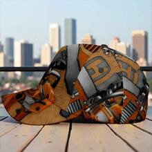 A Precision-Printed Baseball Cap With Chainsaw Power Tool Motif And Adjustable Buckle.Street Style Dad Hat, Suitable For All-Day Wear. - Mixed Colors - View 5
