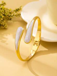 1pc Exaggerated Vintage Elegant Enamel Drip Water Drop Spring Bracelet Suitable For Party, Banquet And Daily Wear - Bracelet - View 11