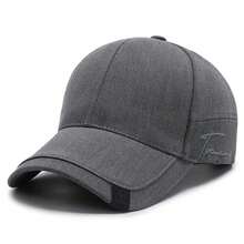1pc Men Letter Embroidered Casual Baseball Cap For Daily Life - Dark Grey - View 5
