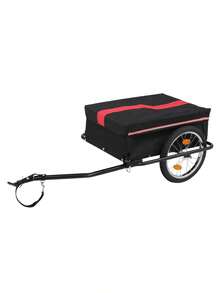 130*68*45cm Steel 100kg 16 Inch Quick Release Wheel Cloth Pocket Trailer Bicycle Trailer Rack - as Pic - View 2