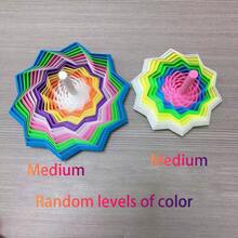 Radish Tower Illusion Stress-Relief Spiral Tower With Handle, Hypnotic Visual Effect, Perfect Visual Experience, Relieves Anxiety, Relaxes The Mood. Flexible Joints, Suitable For Holidays, Parties, And Creative Fun, Gift Filling Bag. - Multicolor - View 10