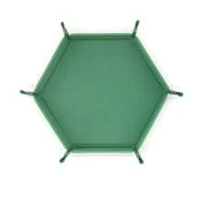 1 pieza Bandeja de almacenamiento plegable de cuero PU y terciopelo, bandeja hexagonal para dados, caja de almacenamiento para dados, organizador de juegos de dados de escritorio regular, juego de fiesta del Día de San Valentín, rodillo de dados para juego de fiesta del Día de San Valentín, fiesta de invierno, fiesta de primavera, fiesta interior - Multicolor - Ver 7