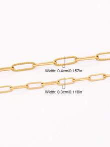 100cm Stainless Steel No Fade Chain Findings Geometric Embossing Hollow Oval Chains For Jewelry Making DIY Accessories - DIY Chain - View 2