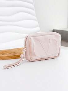 Valentino Pink Makeup Bag/Blue Pendant/Set Of Mahjong Tiles/Nude Clutch - Nude Clutch - View 2