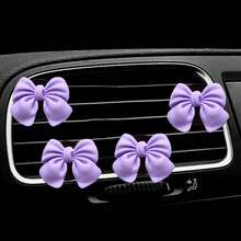 3/4/6 Pcs Pink Bow Car Interior Cute Car Interior Accessories Car Air Vent Decoration Clip Bow Car Air Vent Decoration Clip - A - View 14