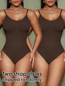 1pc Women Seamless Shapewear Tummy Control Panty, Waist Trainer, Brown - Brown - View 6
