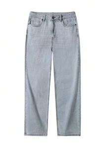 CAMEL CROWN Men's Spring Jeans - Loose Fit, Versatile, Casual, Washed, Breathable Long Trousers - Light Blue - View 4