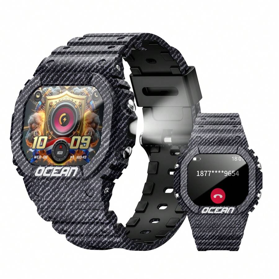 LOKMAT Ocean Sports Watch Features A 1.75-Inch Screen, Bluetooth Connectivity, Push Notifications, Over 100 Sports Functions, Outdoor Water Resistance, And A Flashlight Function.
