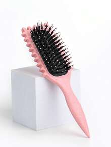 1 Ergonomic Double-Brush Curling Comb With Air Cushion Design - ABS Handle Suitable For Dry And Wet Hair Styling, Untangling, Scalp Massage, An Essential Home Travel Tool For All Hair Types - Multicolor - View 10