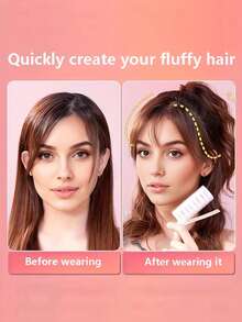 2/1pc Extra Large Heatless Self-Adhesive Hair Curler Set, Fluffy Hair Roller For Students, Slouchy Hair Curler, Root Lift Clip For Air Bangs, Create High Root Voluminous Curls | Damage Repair Overnight Curls And Bangs Styling, Pink, Blue, Yellow Optional, Suitable For Long And Medium Hair - Multicolor - View 4