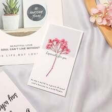 Set Of 24 Handmade Dried Flower Greeting Cards – Blank, All-Occasion Note Cards; Suitable For New Year, Birthdays, Teachers' Day, Graduations, Valentine's Day, And Wedding Gifts. - 24PCS - View 5