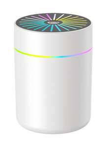 Humidificador para coche USB mini difusor de aire con luz LED de colores, rociador de niebla silencioso para portavasos del vehículo, humidificador de aromaterapia portátil para automóvil - A - Ver 9