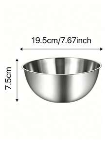 5pcs Stainless Steel Rolled Rim Mixing Bowls, Multi-Size Stackable Kitchen Bowls For Baking, Mixing And Food Prep, Durable Cooking Storage Bowls, Ideal Kitchen Gadget, Christmas Gift (1pc/3pcs) - Silver - View 11
