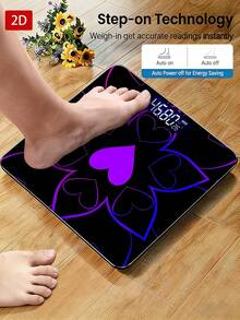 High Precision Digital Bathroom Scale, Electronic Weight Scale, Accurate, Easy To Read, High Capacity, With Backlit HD LCD Display, 400 Lbs Capacity, Switchable Between Kg/Lb/St - A - View 8