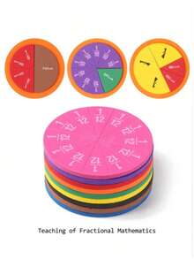 9 piezas de círculos de fracciones redondos de EVA de colores, herramienta de enseñanza de matemáticas, instrumento educativo STEM Montessori estético, accesorio de aprendizaje de matemáticas para el aula de regreso a la escuela, regalo de útiles escolares para estudiantes - Multicolor - Ver 1