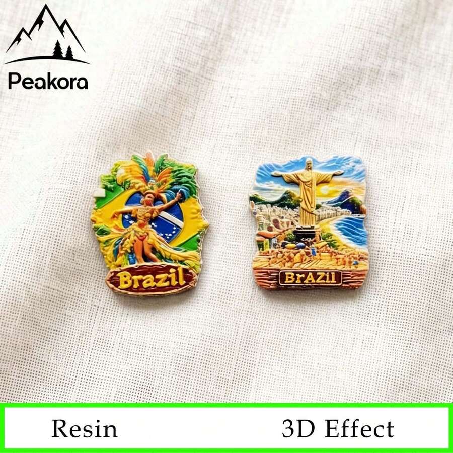1個巴西風景3D樹脂冰箱磁鐵,嘉年華舞者、里約基督像熱門創意旅遊紀念磁鐵,居家廚房裝飾手工藝品,節慶禮物 - 1PC - 查看 1
