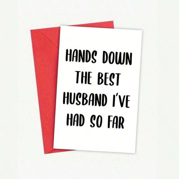 1PC Couple Anniversary Card: "Best Husband I Ever Met" Romantic Comedy Gift - Keepsake For Wife/Husband/Boyfriend/Girlfriend On Valentine's Day