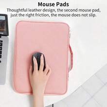 DANYCASE Funda para tableta de 11-13.3 pulgadas, compatible con Air Pro de 11ª/10ª generación, con asa y bolsillo, estilo maletín, bolsa de almacenamiento portátil con cremallera, funda protectora a prueba de golpes - Rosa - Ver 4