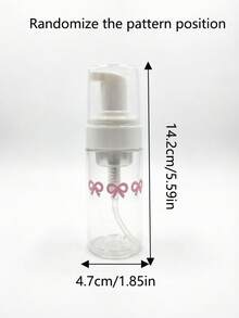 1pc Bow Knot Pattern Mousse Bottle, Random Pattern Position, 100ml/150ml/200ml/250ml Mousse Foaming Bottle, Facial Cleanser Foam Dispenser, Cosmetic Refillable Bottle - View 11