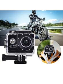 1080P Full HD Action Camera, 120° Wide‑Angle Sports Camera With 2.0" LCD Screen, 30M Waterproof Housing & 1050mAh Battery, Full Mount Accessories Kit For Cycling Skiing Diving Vlogging, TF Card & Charger Not Included - View 4