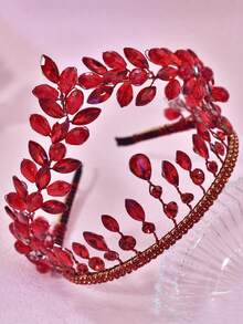 1pc Sparkling Crystal Branch Shaped Forest Fairy Crown Headpiece, Suitable For Holiday Celebrations, Party Outfits, Beauty, Home, Hair Accessories - Multicolor - View 14
