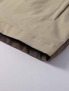 Men's Spring/Autumn Casual Floral Print Lapel Collar Jacket - Camel - View 8