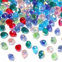 20pcs Dreamy Sparkling AB Color High Quality Glass Crystal Beads, Water Drop Shaped Faceted Spacer Beads Decoration Beads & Bead Assortments, For DIY Jewelry, Bracelets, Necklaces, Keychains, Earrings, Pendants And Craft Materials - Teardrop - View 2