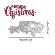 Christmas-Themed Blessing Art Words Metal Cutting Dies Suitable For Holiday Gift Decoration Cards, For Handmade Cards, Photo Albums, Scrapbook Decorations, Template Art Decoration - Metal Cutting Dies - View 17