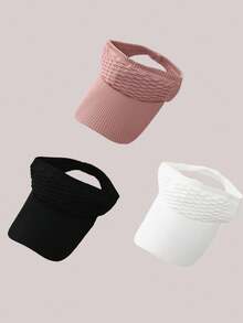 1/2/3Pcs Unisex Adjustable Sun Visor Hat, Casual Multifunctional Breathable Sun Protection Cap, Suitable For Daily Wear, Fashion & Versatile - Multicolor - View 27