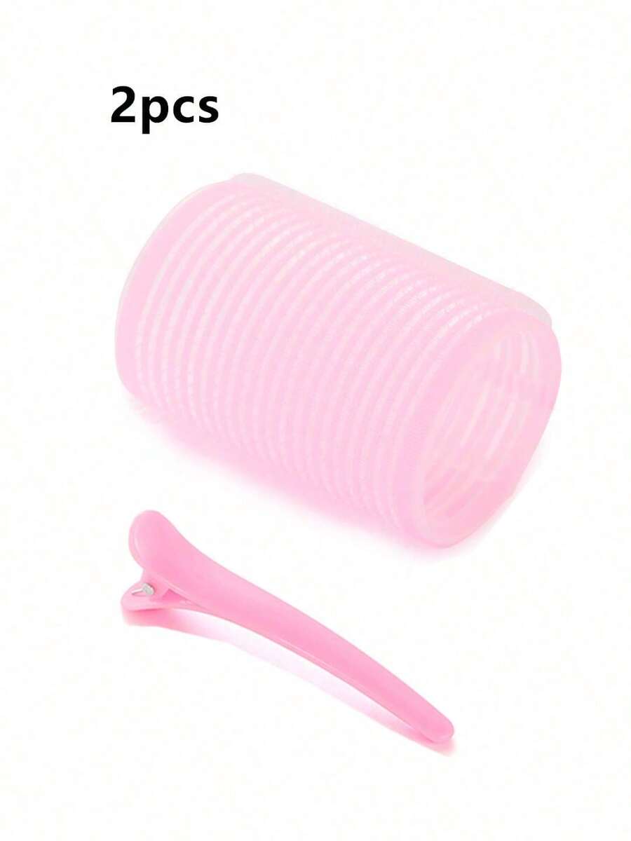 Hair Roller With Clip, Self-Gripping Curling Tool, Suitable For Long/Medium/Short Hair And Bangs, DIY Curling Tool (Includes 1 Large Roller + 1 Clip) - Multicolor - View 1