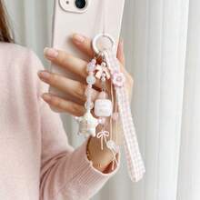 Ins Style Sweet Pink Pendant Keychain, Y2K Aesthetic Bow & Star Bag Charm, Cute Phone Lanyard - Multicolor - View 5