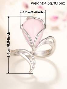 1 pieza Anillo hermoso para mujer, adecuado como regalo del Día de San Valentín, para usar en fiestas de aniversario de boda - 5# - Ver 7