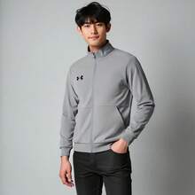 UNDER ARMOUR Men's Casual Versatile Fashion Sports Training Jacket - Grey - View 1