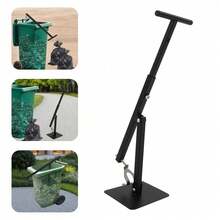 Manual Garbage Compactor, Portable Garbage Bin Compactor, Suitable For 54.5 Quart Or 90.8 Quart Garbage Cans, Wheeled Outdoor Garden Garbage Cans, Small Garbage Recycling Manual Tools - Black - View 6