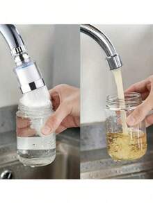 1件裝旋轉式水龍頭安裝淨水器，過濾氯、氟、重金屬與硬水，適用於廚房與浴室 - 彩色 - 查看 4