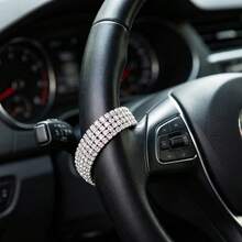 1pc Car Interior Decorative Ring, Shiny Rhinestone Steering Wheel Decor, Car Hanging Ornament And Exquisite Bracelet Accessory - Rhinestone Bracelet - View 5