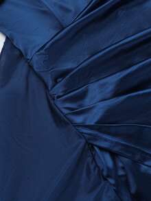 WOWDARK Women Summer Off Shoulder Elegant Deep V High Slit Corset Party Gown, Blue Dress, For Dates, Gatherings, Travel, Vacation - 藍 - 查看 10