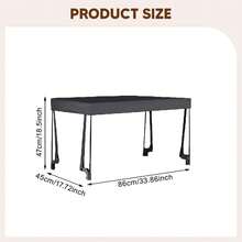 Universal Wagon Cart Awning Canopy Attachment, Water Resistant Oxford Fabric Sun Shade Cover, Easy Install Foldable Shade Top Fits Most Garden Trolley, Outdoor Sun Accessory For Camping Picnic Beach Backyard - Black - View 10